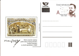 CDV 134 Czech Republic Vaclav Brozik Anniversary - Columbus/Colombo 2011 Stamp On Stamp - Postcards