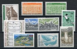 RC 19317 ANDORRE COTE 26,90€ - 1986 ANNÉE COMPLETE SOIT 10 TIMBRES N° 345 / 354 NEUF ** MNH TB - Full Years