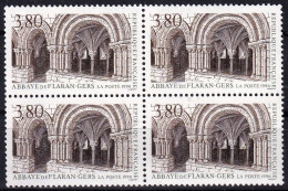 Bloc De 4 T.-P. Gommés Dentelés Neufs** - Série Touristique Abbaye De Flaran (Gers)- N° 2659 (Yvert) - France 1990 - 1989-1996 Bicentenial Marianne