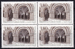 Bloc De 4 T.-P. Gommés Dentelés Neufs** - Série Touristique Abbaye De Flaran (Gers)- N° 2659 (Yvert) - France 1990 - 1989-1996 Marianne (Zweihunderjahrfeier)