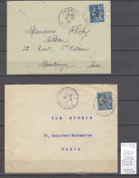 Maroc - Bureau De FEDHALA - 2 Piéces Dont Un Cachet Pointillé - 1920 Et 1921 - Airmail