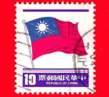 TAIWAN  - Repubblica Di Cina - Usato - 1981 - Bandiera - National Flag - 10 - Used Stamps