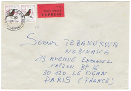 KENYA - Lettre Express Nairobi 27 Octobre 1993 N°567 X2 Pour Paris - Kenya (1963-...)