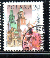 POLONIA POLAND POLSKA 2002 WAWEL CATHEDRAL ST. MARY'S CHURCH LAJKONIK CRACOW 2.10z USATO USED OBLITERE' - Used Stamps