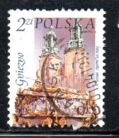 POLONIA POLAND POLSKA 2002 CHURCH CATHEDRAL ST. ADALBERT'S COFFIN GNIEZNO 2z USATO USED OBLITERE' - Used Stamps