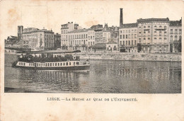 BELGIQUE - Liège - La Meuse Au Quai De L'université - Carte Postale Ancienne - Liege