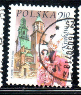 POLONIA POLAND POLSKA 2002 WAWEL CATHEDRAL ST. MARY'S CHURCH LAJKONIK CRACOW 2.10z USATO USED OBLITERE' - Used Stamps