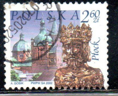 POLONIA POLAND POLSKA 2002 CITY CASTLE RELIQUARY OF ST. SIGISMUND PLOCK 2.60z USATO USED OBLITERE' - Gebruikt