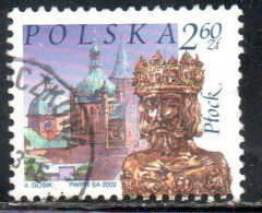 POLONIA POLAND POLSKA 2002 CITY CASTLE RELIQUARY OF ST. SIGISMUND PLOCK 2.60z USATO USED OBLITERE' - Gebruikt