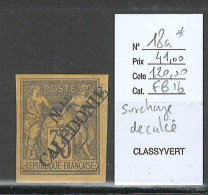 Nouvelle Calédonie - Yvert 18a -VARIETE SURCHARGE DECALEE - Unused Stamps