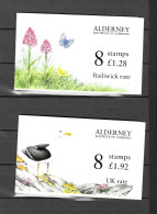 Alderney 1994 MNH Flora & Fauna ASB1/2 Booklets - Alderney