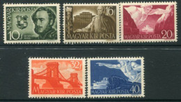 HUNGARY 1941 Szechenyi Birth Anniversary MNH / **.  Michel 660-64 - Nuevos