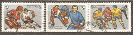 Russia: Full Set Of 3 Used Stamps, 50 Years Of Ice Hockey In Russia, 1996, Mi#547-9 - Gebraucht