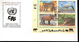 NATION UNIES FDC ANIMALI IN VIA DI ESTINZIONE 1997 - Andere & Zonder Classificatie