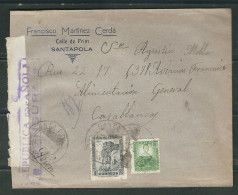 ESPAGNE 1937 Lettre Censurée De Santapola Pour Casablanca Maroc - Nationalistische Zensur