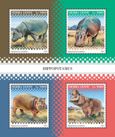  SIERRA LEONE 2018 MNH  Hippopotamus  Michel Code: 10439-10442. Scott Code: 5046. Yvert&Tellier Code: 8470-847 - Sierra Leone (1961-...)