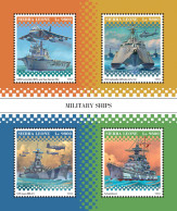  SIERRA LEONE 2018 MNH  Military Ships  Michel Code: 10459-10462. Scott Code: 5060. Yvert&Tellier Code: 8502-8505 - Sierra Leone (1961-...)