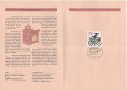 Germany Deutschland 1995 Tag Der Briefmarke, Stamp Day, Velo Bicycle Bike Fahrrad, Postmann, Canceled In Bonn - 1991-2000