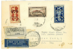 P2665 - ITALIA AMG-FTT , 100 L REPUBBLICA ROMANA PIÙ ALTRI IN TARIFFA ESATTA PER GLI USA 30.5.49 FDC - Marcophilia