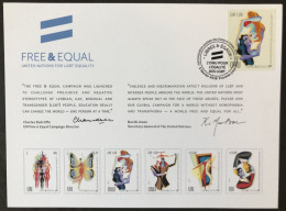 UNITED NATIONS 2016 ~ Equality For Lesbian, Gay, Bi-Sexual, Transgender ~ Souvenir Card Geneva With FDC ~ LGBT - New York/Geneva/Vienna Joint Issues