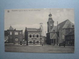 Frameries - Eglise Ste Waudru Et Coin De La Grand Place - Frameries