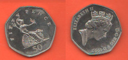 50 Pence 1997 UK England Britain Bretagne Regno Unito Inghilterra Inglaterra Ordinary Brillant Coin C 8 - 50 Pence