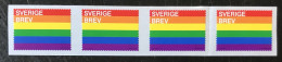 SWEDEN Sverige Schweden 2016 ~ Pride MNH Strip Of 4 With Number ~ LGBT Lesbian Gay, Bi-Sexual Transgender Rainbow - Ungebraucht