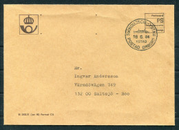 1984 Sweden Ystad Posted On Board Ship Cover - Cartas & Documentos