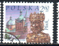 POLONIA POLAND POLSKA 2002 CITY CASTLE RELIQUARY OF ST. SIGISMUND PLOCK 2.60z USATO USED OBLITERE' - Used Stamps