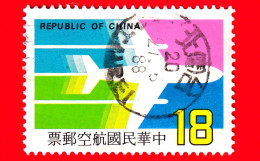 TAIWAN  - Repubblica Di Cina - Usato - 1987 - Aereo - Airplanes - 18 - P. Aerea - Used Stamps