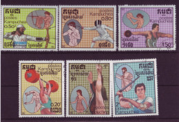 Asie - Kampuchea 1987 - Jeux Grecs - 6 Timbres Différents - 6269 - Kampuchea