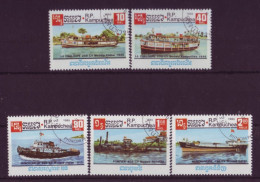 Asie - Kampuchea 1985 - Bateaux - 5 Timbres Différents - 6272 - Kampuchea