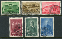 HUNGARY 1938 Debrecen University Used.  Michel 585-90 - Usati