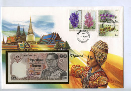 GIANT POSTCARD COMMEMORATIVE TAILANDIA THAILAND ORCHIDEA FLOWER FIRST DAY ISSUE FDS UNC (1) - Thaïlande