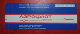1997 RUSSIAN INTERNATIONAL AIRLINES PASSENGER TICKET AND BAGGAGE CHECK - Tickets