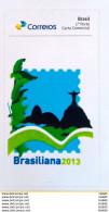 PB 30 Brazil Personalized Stamp Brasiliana 2013 Corcovado ECT New Logo Adhesive 2017 - Personalisiert