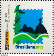 PB 02 Brazil Personalized Stamp Brasiliana Corcovado ECT Old Logo 2013 - Personnalisés