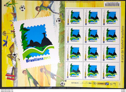 PB 02 Brazil Personalized Stamp Brasiliana Corcovado ECT Old Logo 2013 Sheet - Personnalisés