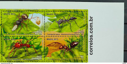 C 3280 Brazil Stamp Ant Insect 2013 Setenant Vignette Site - Unused Stamps