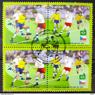 C 3286 Brazil Stamp Diplomatic Relations Czech Republic Football 2013 Block Of 4 CBC Brasilia - Unused Stamps