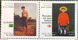 C 3278 Brazil Stamp Diplomatic Relations Georgia Art Painting 2013 Complete Series - Unused Stamps