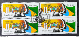 C 3273 Brazil Stamp Fight Against Racial Discrimination Brasilia Upaep 2013 Block Of 4 CBC DF - Unused Stamps