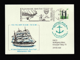 PCU0791- ALEMANHA 1998- USADO C/ SELO_  BARCOS - FARÓIS - Postcards - Used