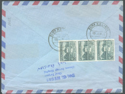 Air Mail Cover Registered CAMP P.O. L-634 (backside 3x50p.) 18/01/1968 To Brussels (BE) - 22022 - Pakistán