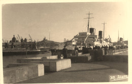 Marseille * Carte Photo Photographe M. Huan * Le Bateau Paquebot Commerce " VILLE D'ALGER " Ville D'alger * Port - Non Classés