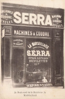 Marseille * CPA * Devanture Magasin Machines à Coudre SERRA La Marseillaise , 32 Boulevard De La Madeleine * Commerce - Non Classés