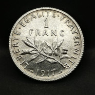 1 FRANC ARGENT 1917 SEMEUSE FRANCE / SILVER - 1 Franc