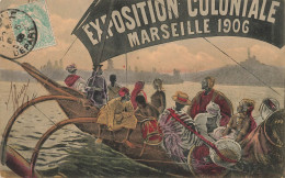 Marseille * CPA Illustrateur " Exposition Coloniale 1906 " * éthnique Ethnic Ethno - Non Classés