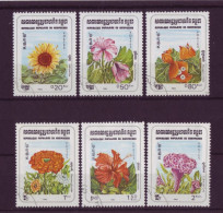 Asie - Kampuchea 1983  - Flore - 6 Timbres Différents - 6282 - Kampuchea