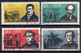 DDR 1963 - Persönlichkeiten, Nr. 952 - 955, Gestempelt / Used - 1950-1970